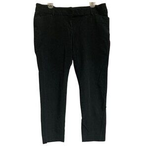 Women's MOSSIMO Mid-Rise Stretch Black Crop Pants Size 14